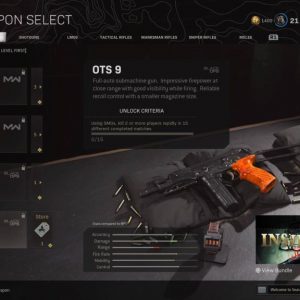 Лучшее снаряжение Warzone OTs 9 - легкий пистолет-пулемет с высокой скорострельностью